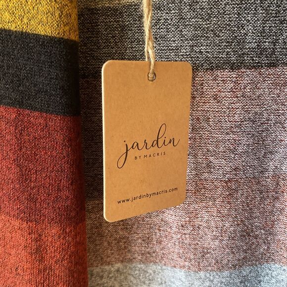 Jardin By Macris Women’s Medium Cardigan Open Front Striped NWT - Picture 3 of 11